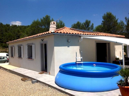 Gouttière sur maison de plain pied